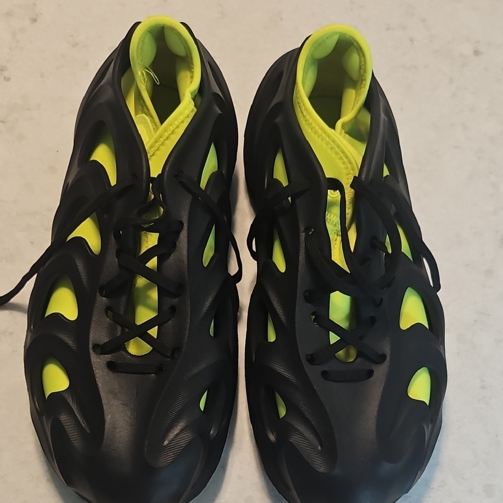 Black and Neon Yellow Sneakers